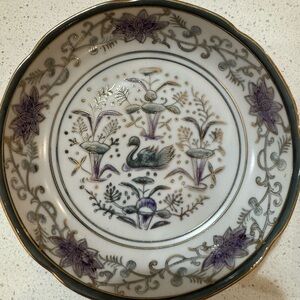 Vintage Hand Painted Swan Bowl Andrea By Sadek Japan (6429)